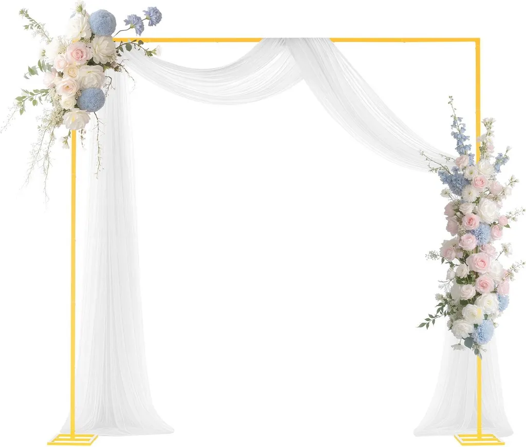 Cadre de fond pour mur de photos mariage et réception or 2,4x2,4m