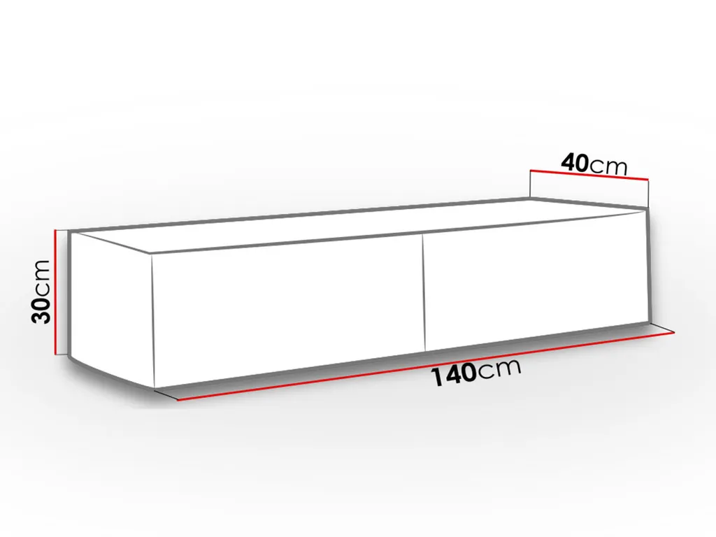 Meuble TV 140 cm ASHTON noir - Support idéal pour home cinéma et salon