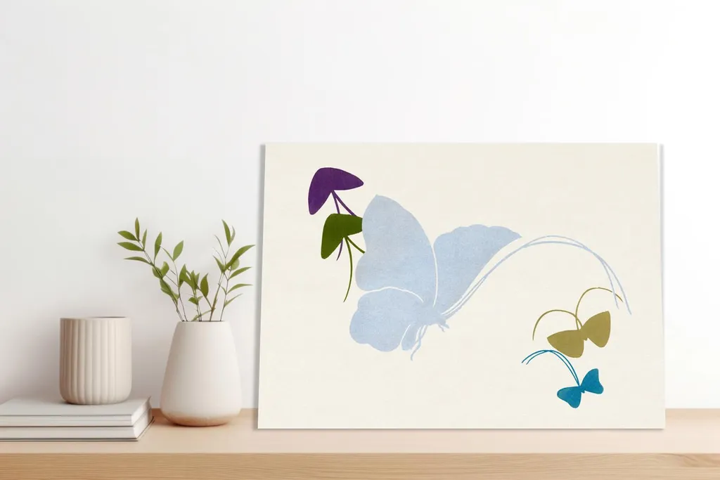 Quadro Vintage Giappone Butterfly 24 Sekka 100x70cm Arte Salotto - 4