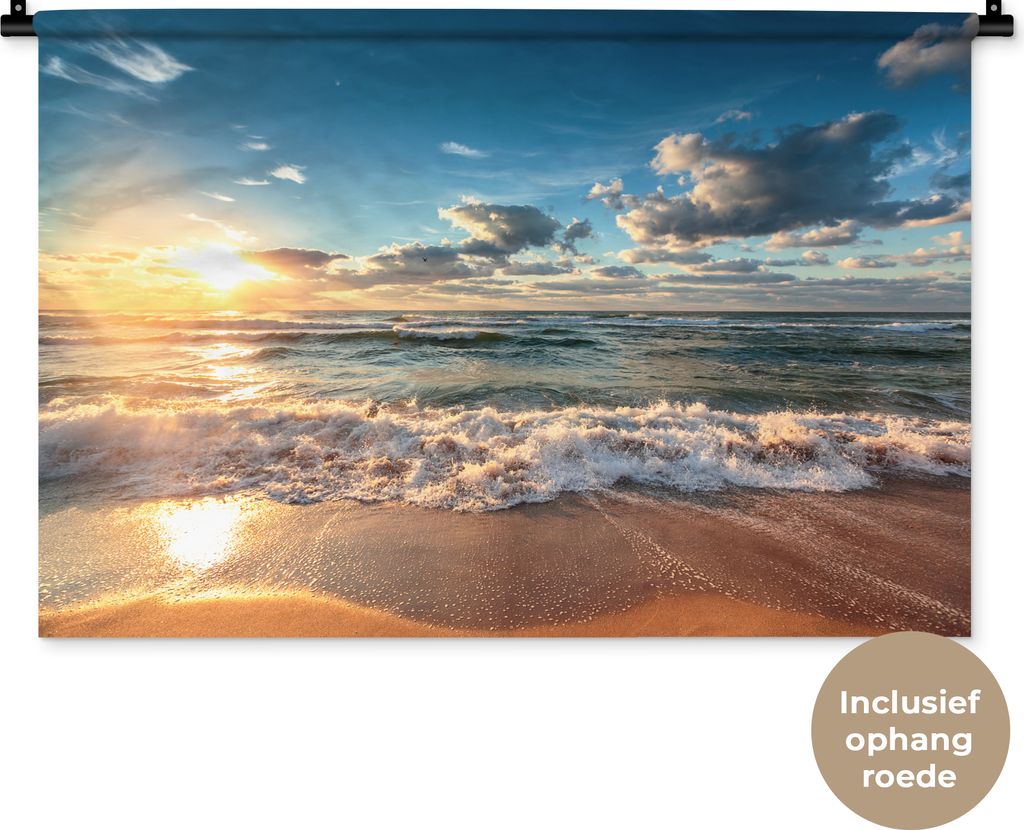 MuchoWow® Wandteppich Wandbehang Strand - Meer - Produktbild 