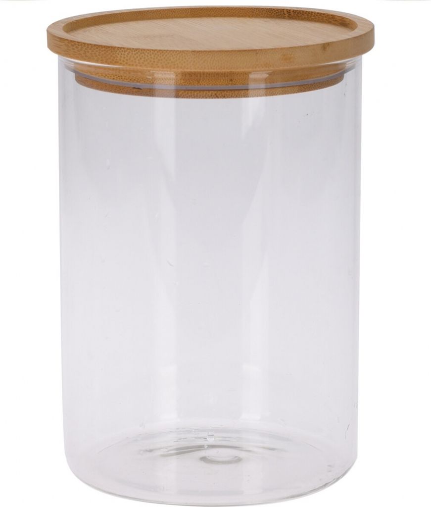 Frischhaltedose Excellent Houseware, Glas/Bambus, 12,5x17,5 Produktbild 