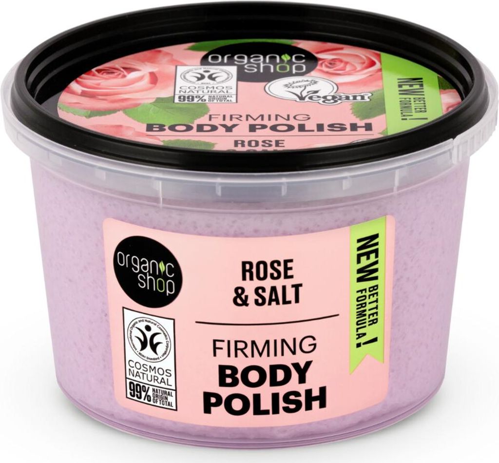 Organic Shop - Körperpeeling Rose - Feuchtigkeitsspendend und pflegend - 250 ml - 1 Stück