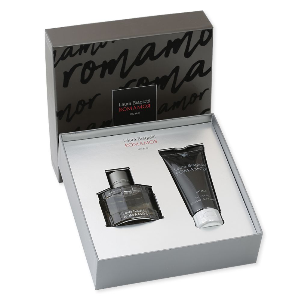 Laura Biagiotti Roma Romamor Uomo - Herren Eau de Toilette 75 ml + Duschgel 100 ml