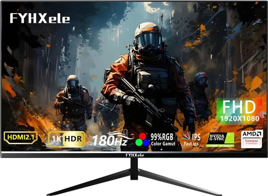 Écran PC 180Hz 24 pouces FHD - Moniteur Gaming avec Dalle Fluide 1K