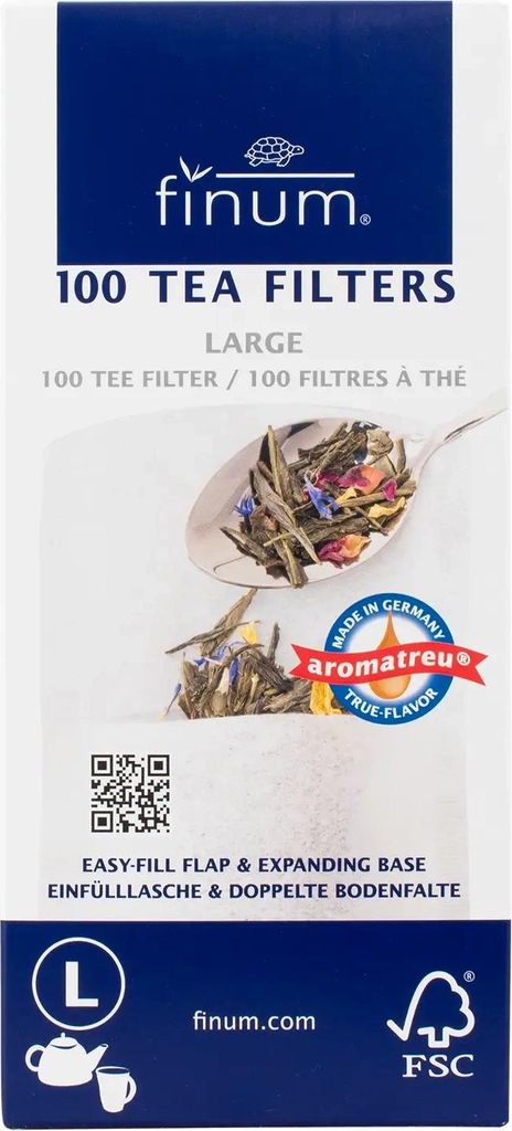 Papier–Teefilter – Größe L (100 Stück)