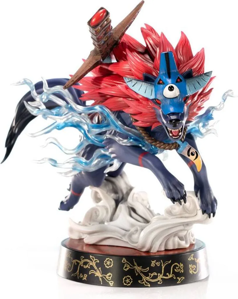 Statue Okami Oki Wolf Form First 4 Figures 21 cm F4FOKAOWST Originale