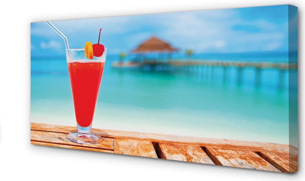 Leinwandbild 100x50 Wandkunst Cocktail durch das Meer