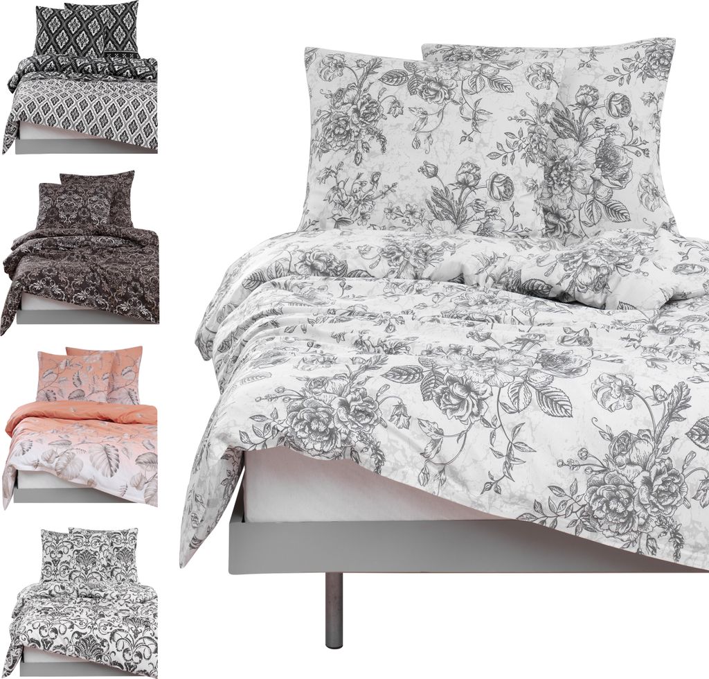 Bettwäsche Bettgarnitur Bettbezug Baumwolle 135x200 155x220 200x200 200x220 Modern, Größe:200 x 220 cm, Design Bettwäsche:Dandelion D14