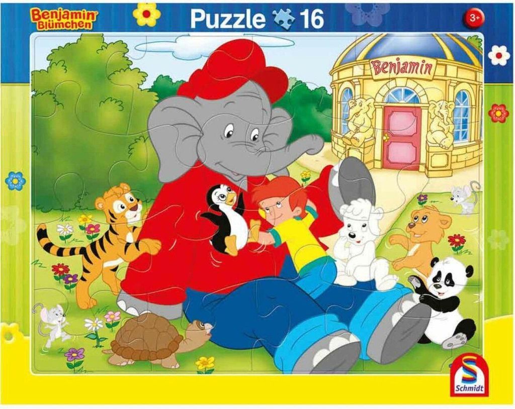 Schmidt Spiele 56792 2erSet Rahmenpuzzle Benjamin Blümchen Produktbild 