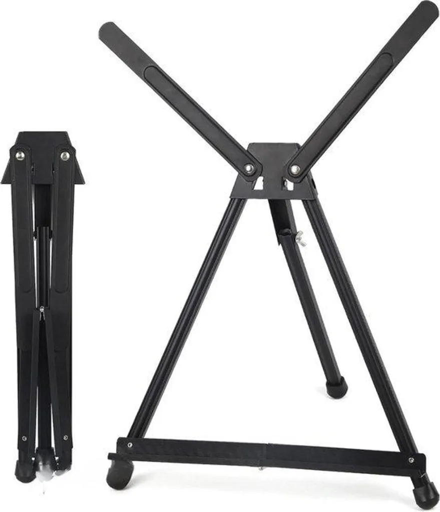 Trépied pliable de photographie en aluminium noir, hauteur 54 cm