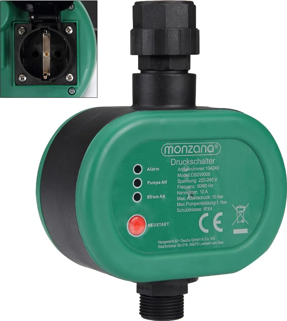 Automatiser une pompe de jardin avec ce pressostat à pression réglable