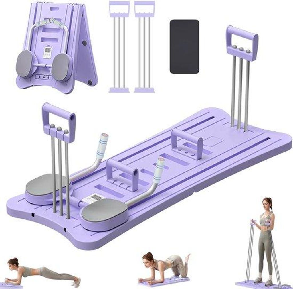Pilates Reformer - Pilates Board - Multifunktionale Reformer/Pilates-Maschine Für Zuhause - Faltbares Pilates Reformer Board Mit Bauchmuskeltraine...