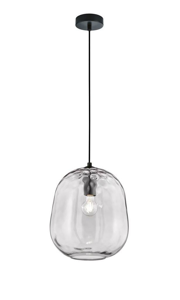 FISCHER & HONSEL Pendelleuchte BRETAGNE D 29 cm schwarz Hängelampe Hängeleuchte