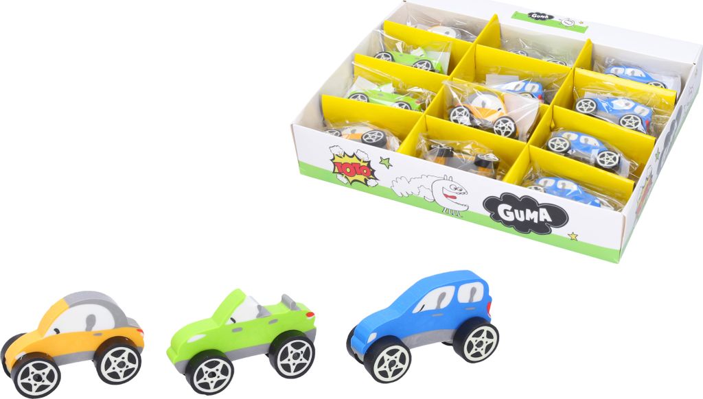 Radiergummi in der Form eines Autos, hergestellt aus Gummi, Produktbild 
