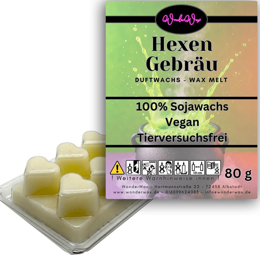 WonderWax Duftwachs Wax Melts für Duftlampe, 6 Herzen Duftmelt Wachsmelt Sojawachs Duftwachs Würfel für Raumdüfte, Wachs Duftöl Winter Indoor ...