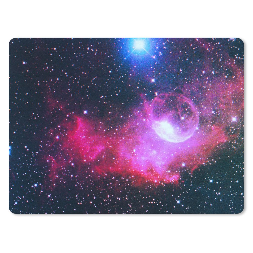MuchoWow Mauspad Mousepad Universum - Planeten - Rosa - Jungen - Mädchen - Kinder 40x30 cm - Mousepads - Maus Mat - Pad - Mausunterlage - Anti R...