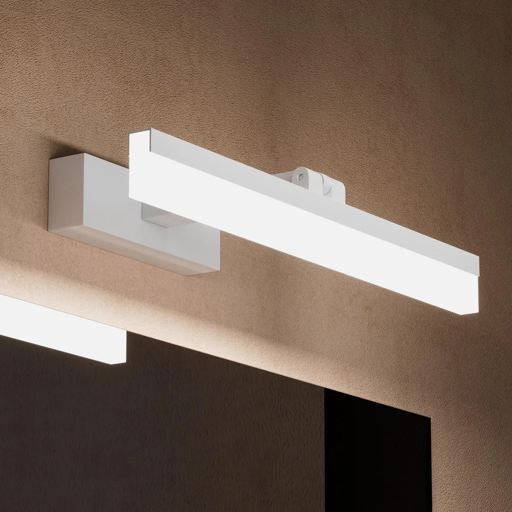 Applique LED Miroir Salle de Bain 60cm Orientable 180° Blanc Mat