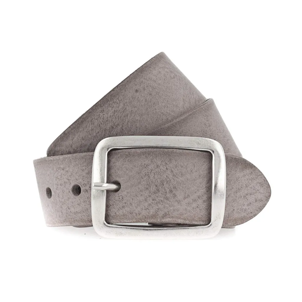 Vanzetti Pelle cintura Genuine Beauty 40mm Full Leather Belt W80 Mouse Gray grigio