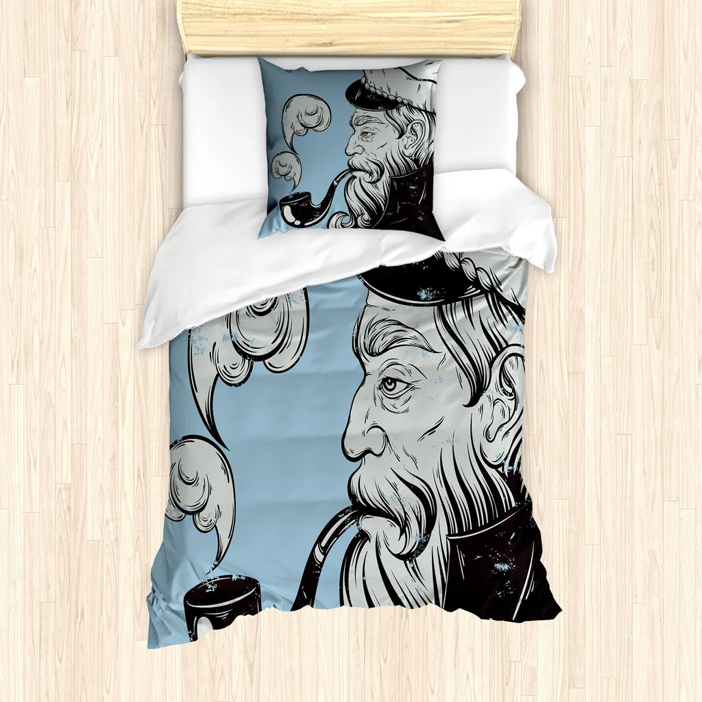 ABAKUHAUS Set Copripiumino Vintage Nautical 135x200 Antiacaro