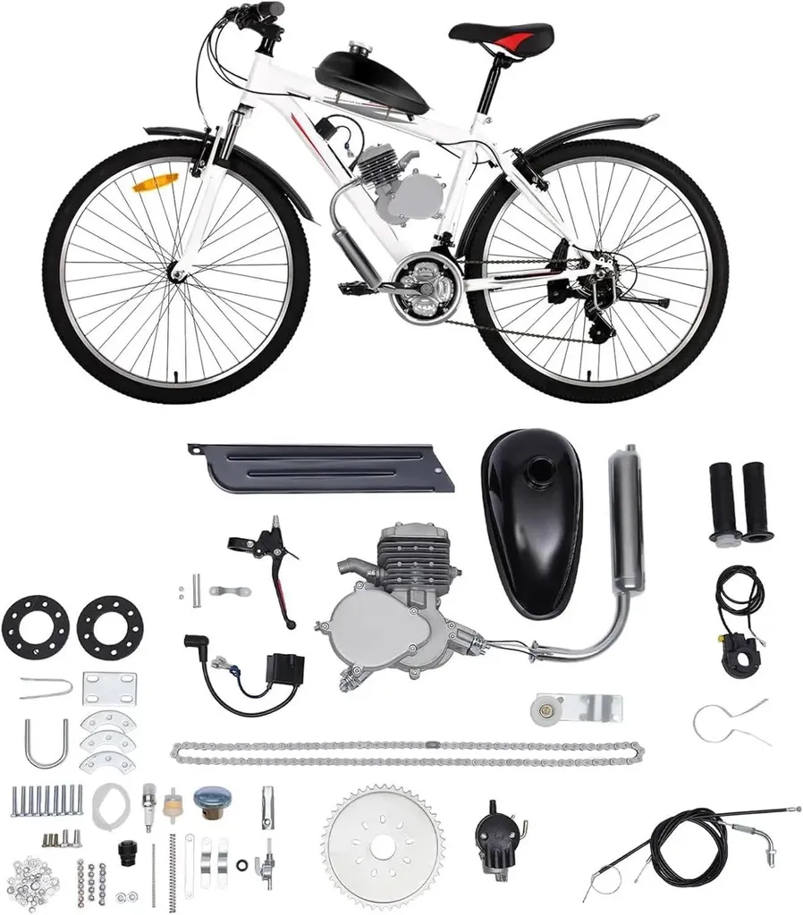 Kit de conversion vélo moteur à essence 2 temps 80cc complet noir