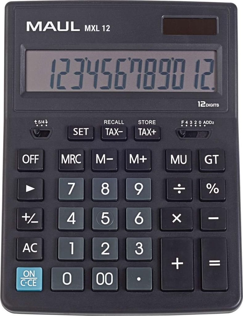 MAUL Tischrechner MXL 12 LCD-Anzeige 1-zeilig, 12 Ziffern Produktbild 