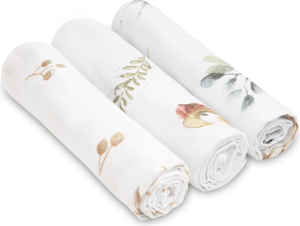 SENSILLO Musselinwindel Set Spucktcher Baby 3er Pack Produktbild 