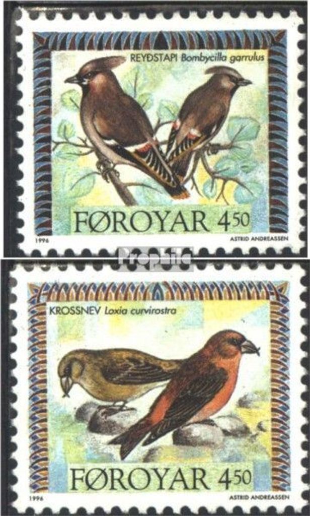 Briefmarken Dänemark - Färöer 1996 Mi 298-299 (kompl.Ausg.) gestempelt Invasionsvögel I