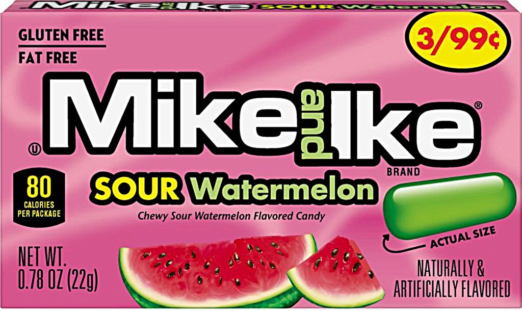 Mike and Ike Sour Watermelon (24 x 22g)