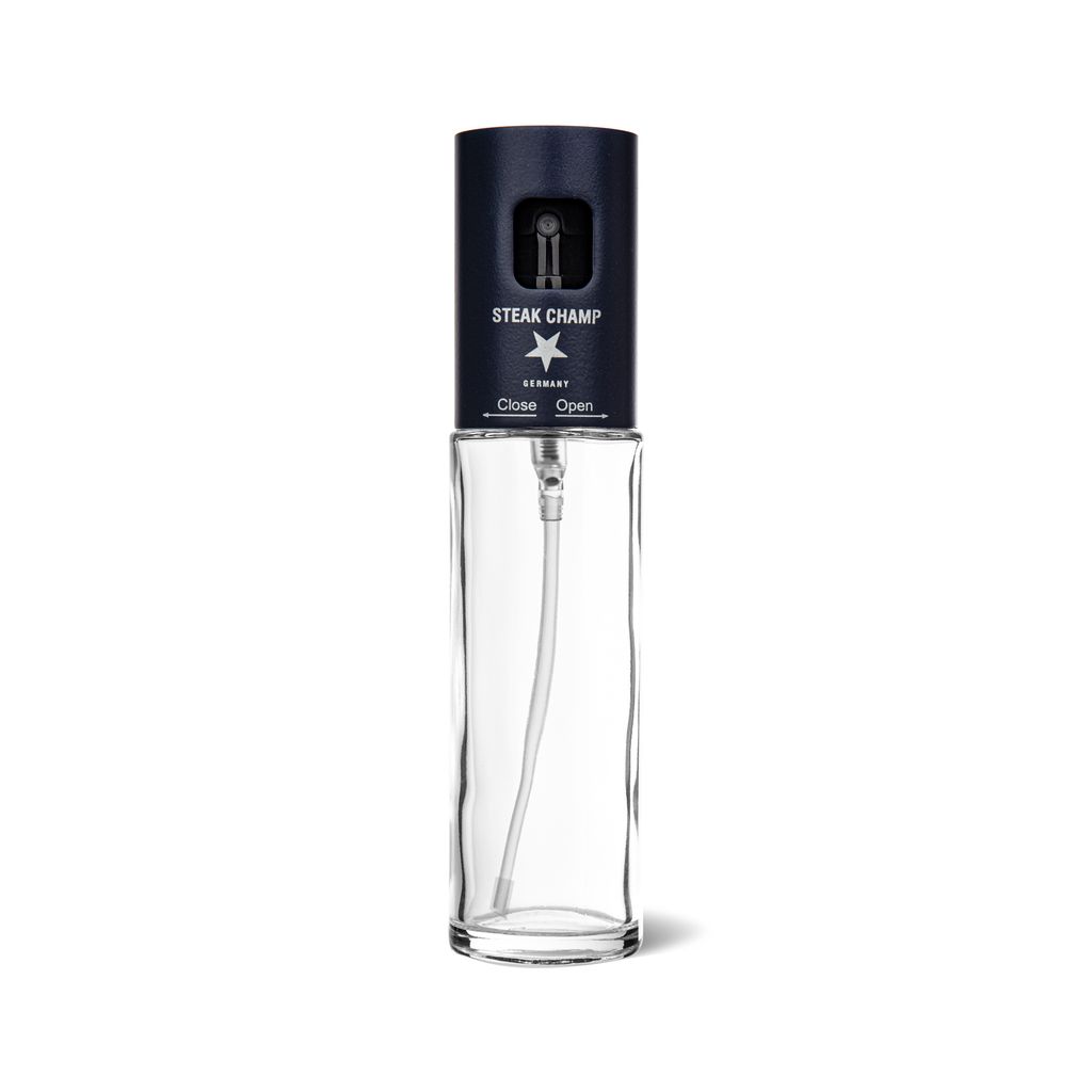 Steak Champ Öl-Sprühflasche 100 ml Ölzerstäuber aus Glas zum selbst Befüllen