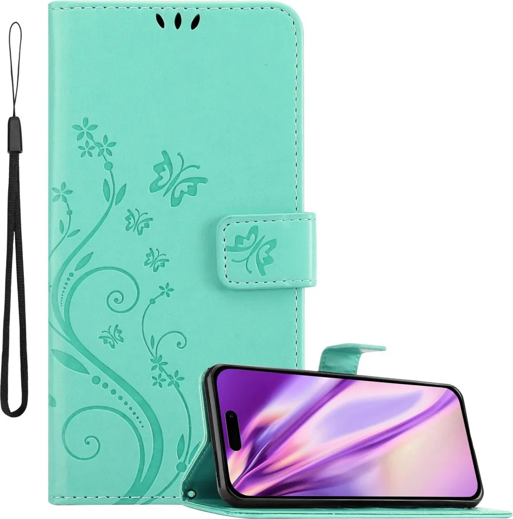 Recensione Custodia Cadorabo iPhone 14 PRO Fiori Turchese | Cover Libro
