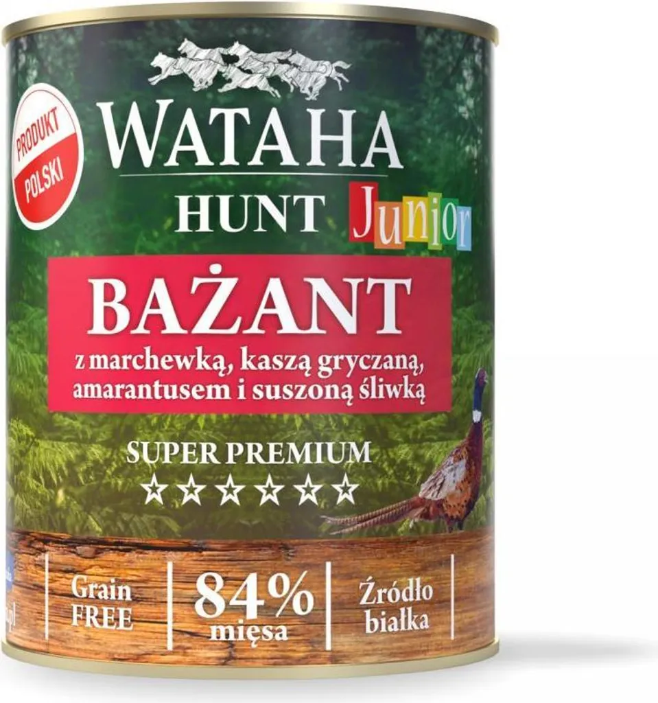 WATAHA JUNIOR Aliment Chiots au Faisan Carottes et Prunes - Pot 800g