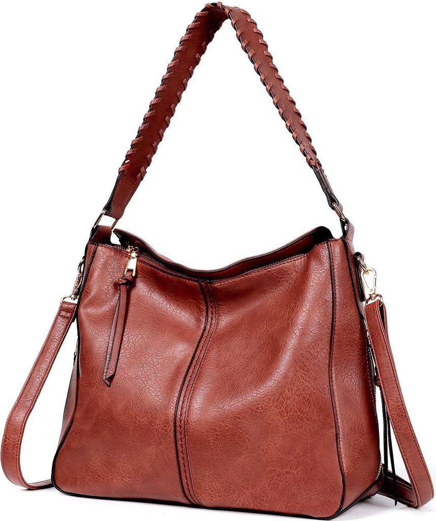 Mofut Handtasche Schultertasche Damen Shopper Kunstleder Umhängetasche Groß Schultertasche Vintage Weiches Umhängetasche Hobo Taschen Schulterta...