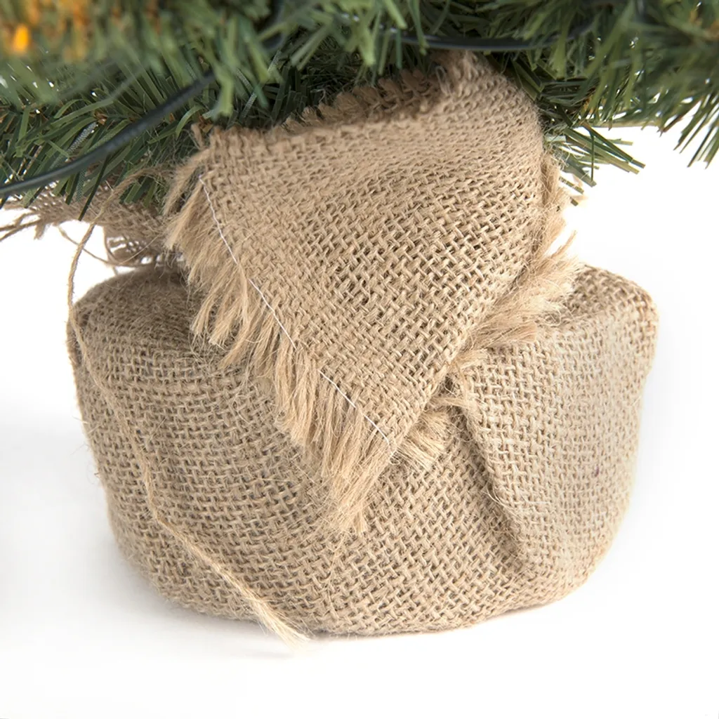Sapin de Noël LED Intégrées 0,9m Blanc Chaud avec Support Inclus - 4