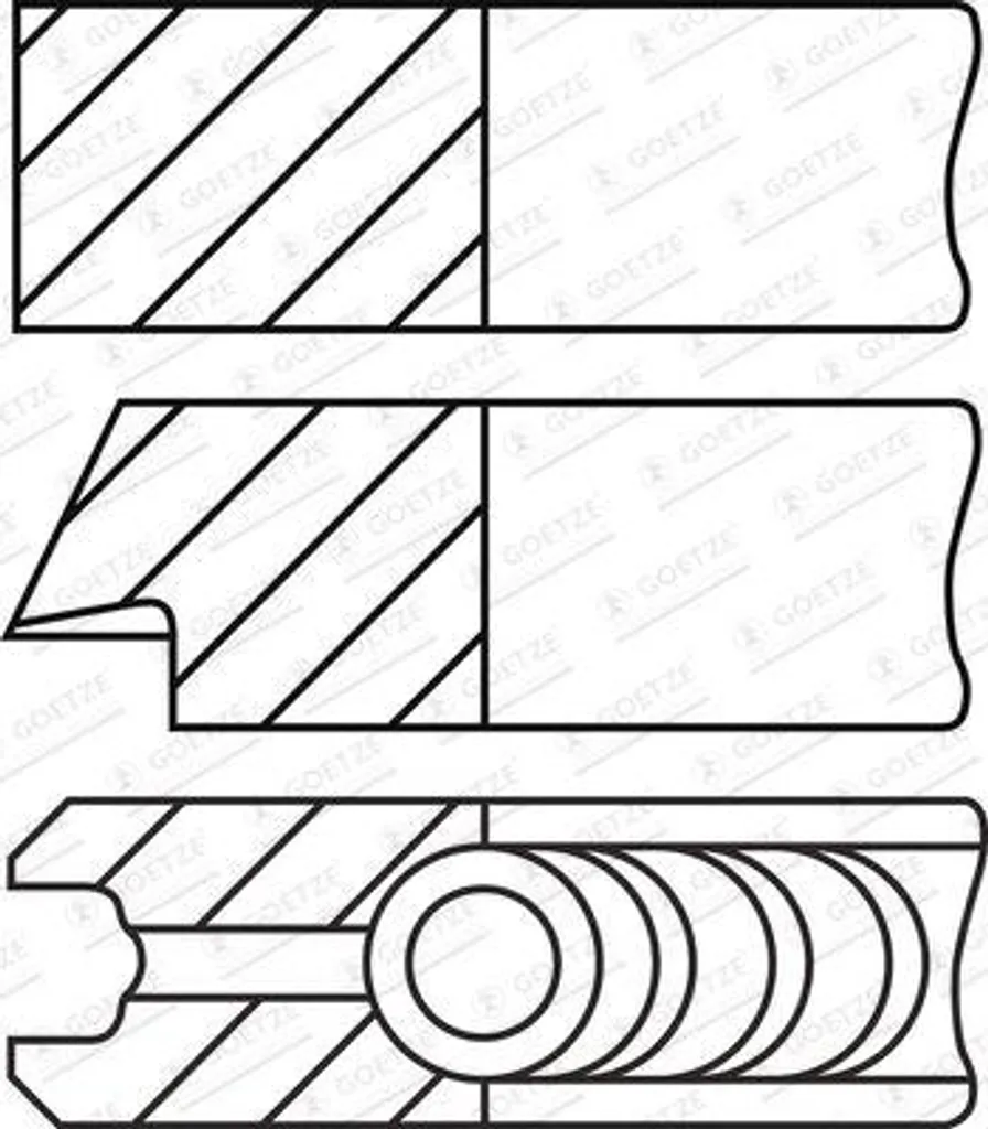 Segments de Piston GOETZE 08-451500-00 pour Moteur 1.2 PureTech VTi