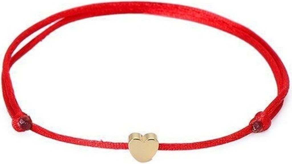 Mode Frauen Herz Charme Seil Glück Armband Armreif Einstellbar Schmuck Geschenk-Rot
