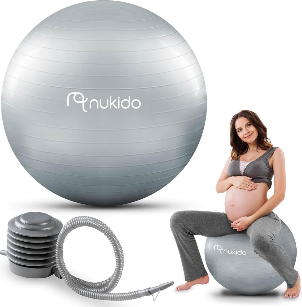 Schwangerschafts-Aerobicball 65 cm NS-951 grau Produktbild 