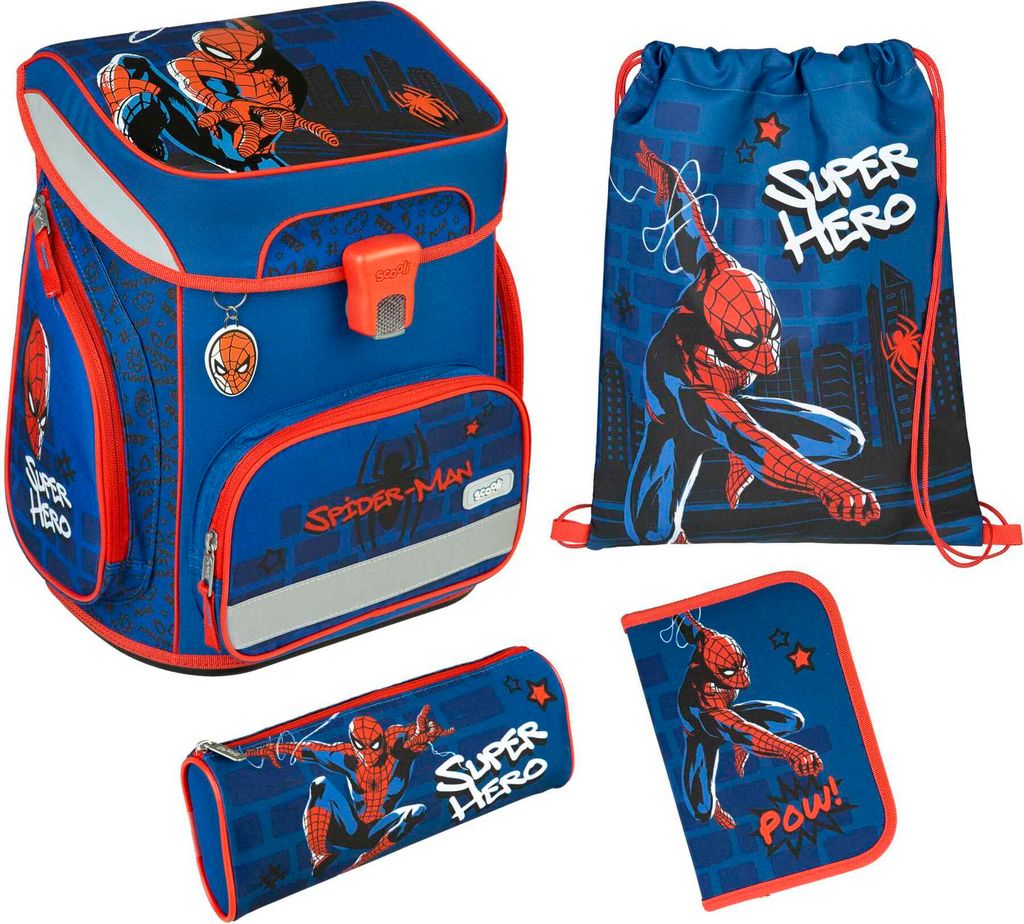 SCOOLI EasyFit Spiderman V1 Schulranzen Set, 5tlg. Produktbild