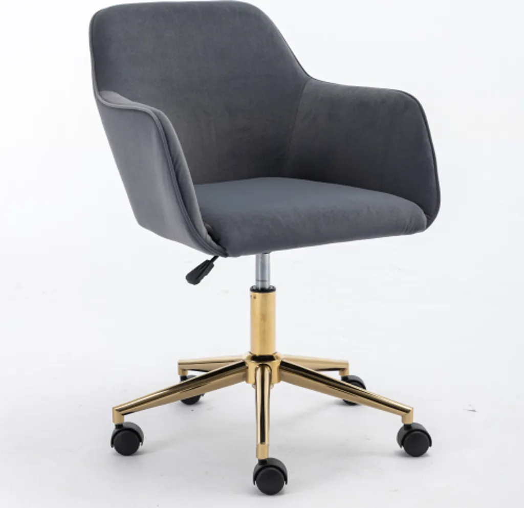 Siège de bureau pour études et télétravail, velours chic 58 x 58 cm