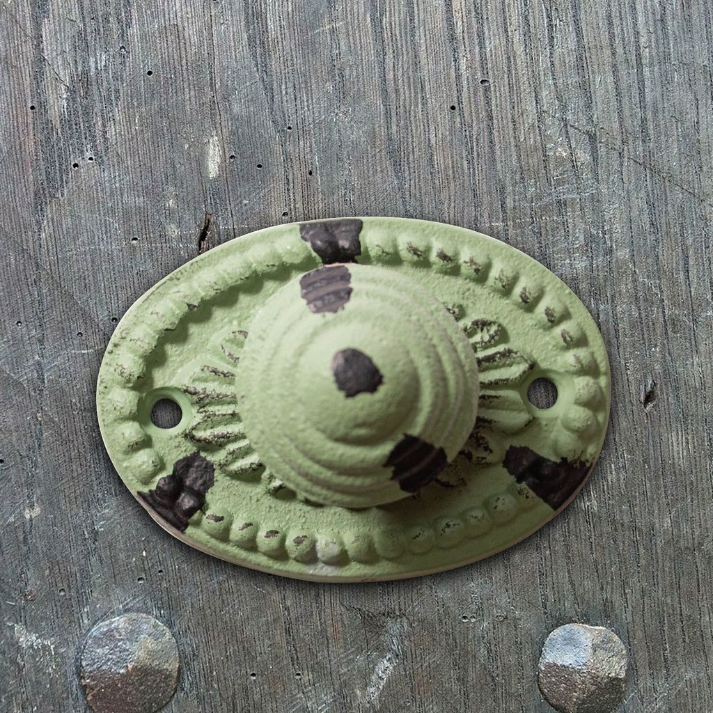 Lackierter Türknauf im Shabby Shic, Türgriff, Möbelgriff, Grün