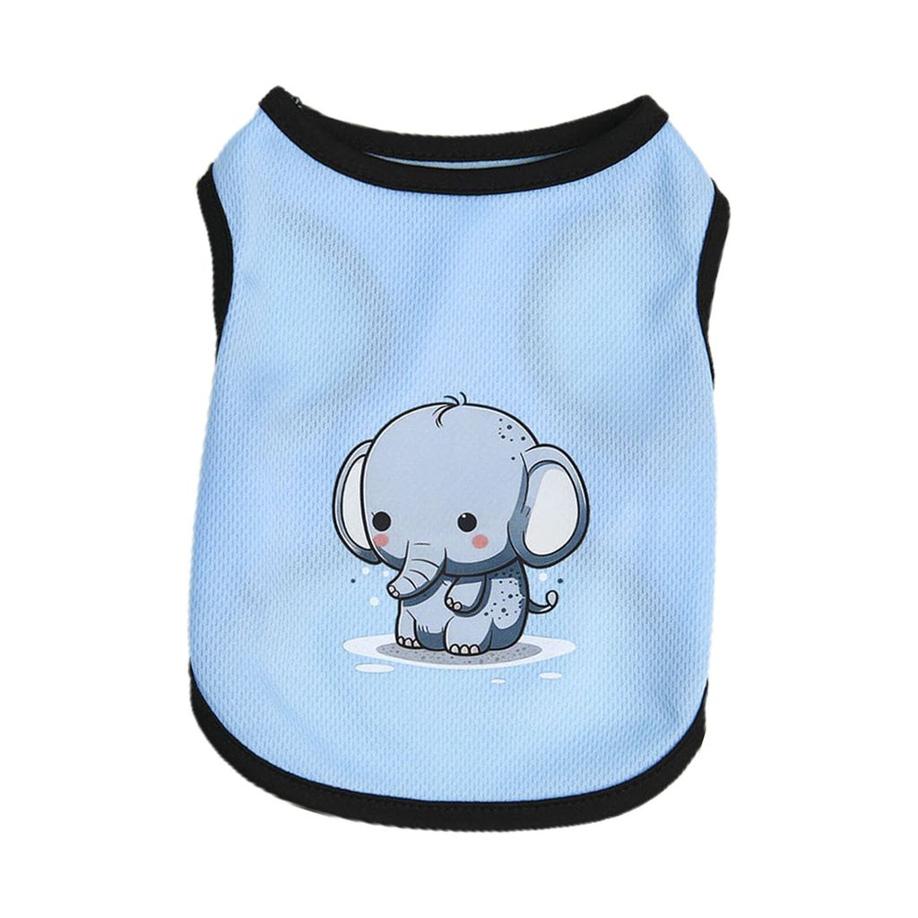 Haustierweste Cartoon-Druck Atmungsaktives Polyester Panda-Muster Sommer Outdoor Hunde-T-Shirt Hundekleidung Alltagskleidung