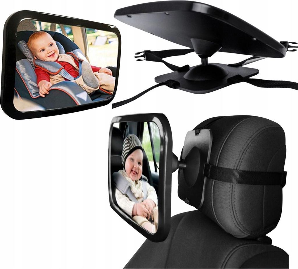 Montessa Auto Rücksitzspiegel für Babys, 360° verstellbarer Beobachtungsspiegel, bruchsicher