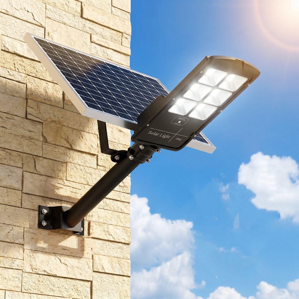 400W Solarleuchte mit Bewegungsmelder, LED-Solarleuchte mit Produktbild 