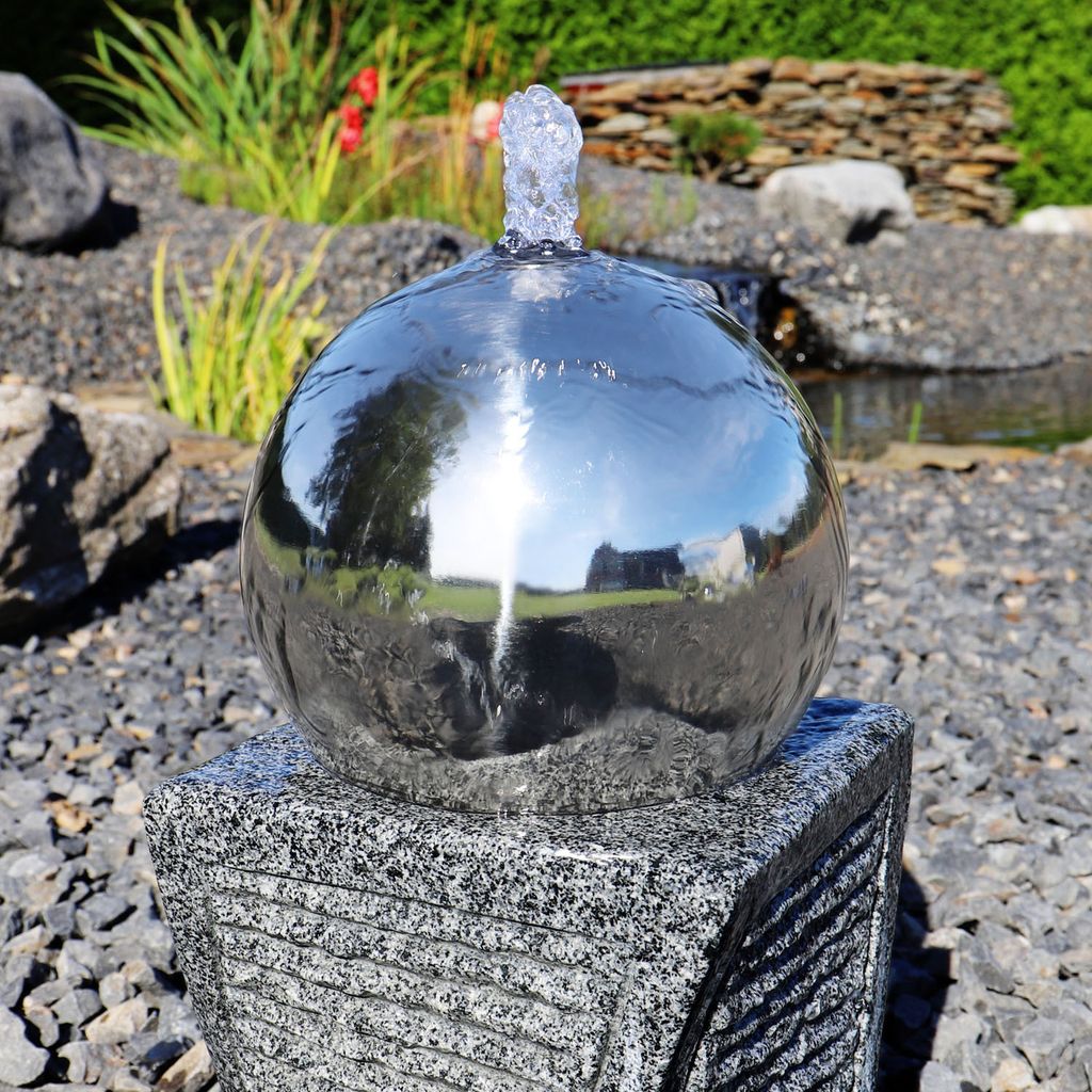 CLGarden Granit Springbrunnen SB17-2 mit Säule und Produktbild 4