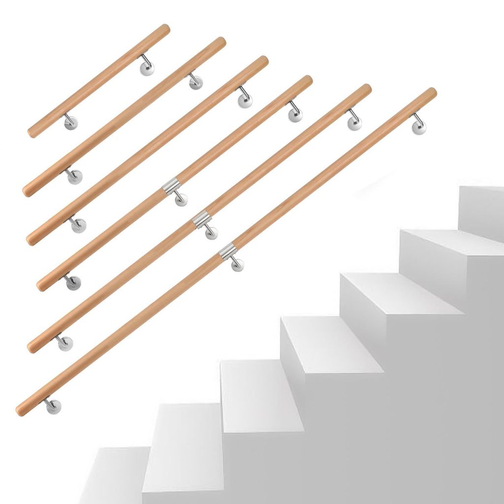 Vigevee Buchenholz Handlauf 100 cm, Treppenhandlauf aus Produktbild 