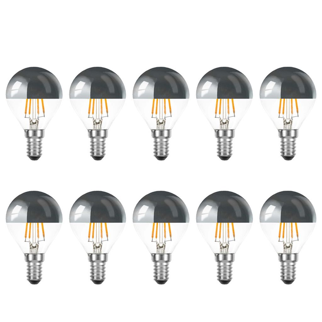 LED Filament Gouttes 2W = 25W E14 Miroir tête Argent Image du produit 