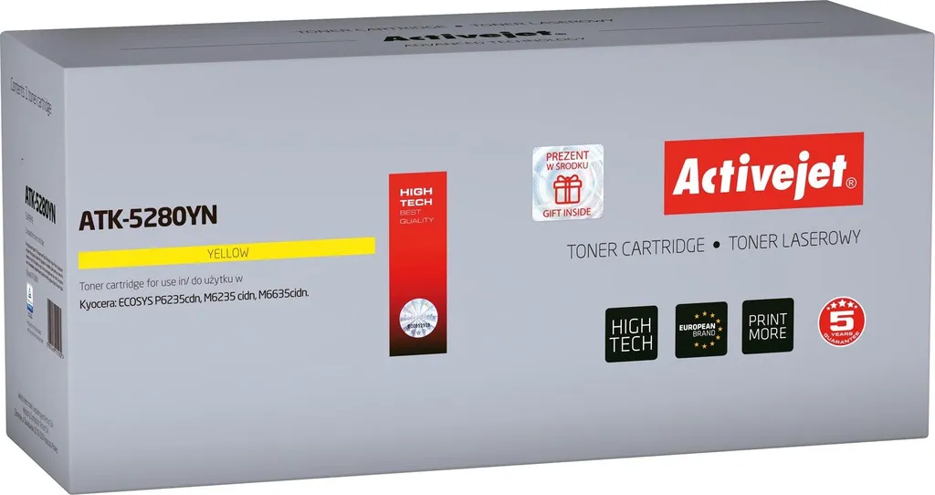 Toner Giallo Activejet ATK-5280YN per Kyocera TK-5280Y | 11000 Pagine