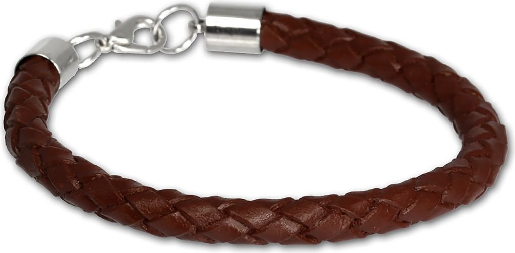 SilberDream Bracelet en cuir -vachette tannée- brun Femme Image du produit 