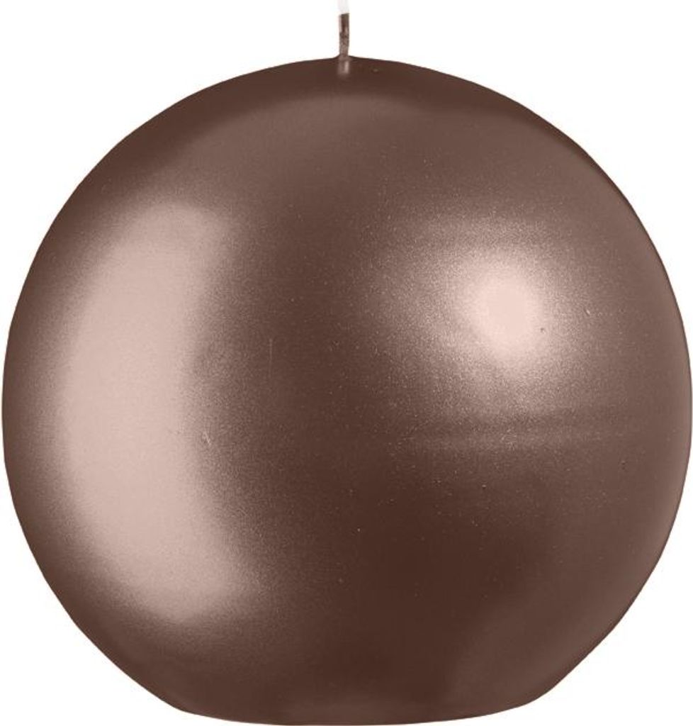 Kugelkerzen Metallic-Lack Matt Mocca Ø 12 cm, 1 Stück