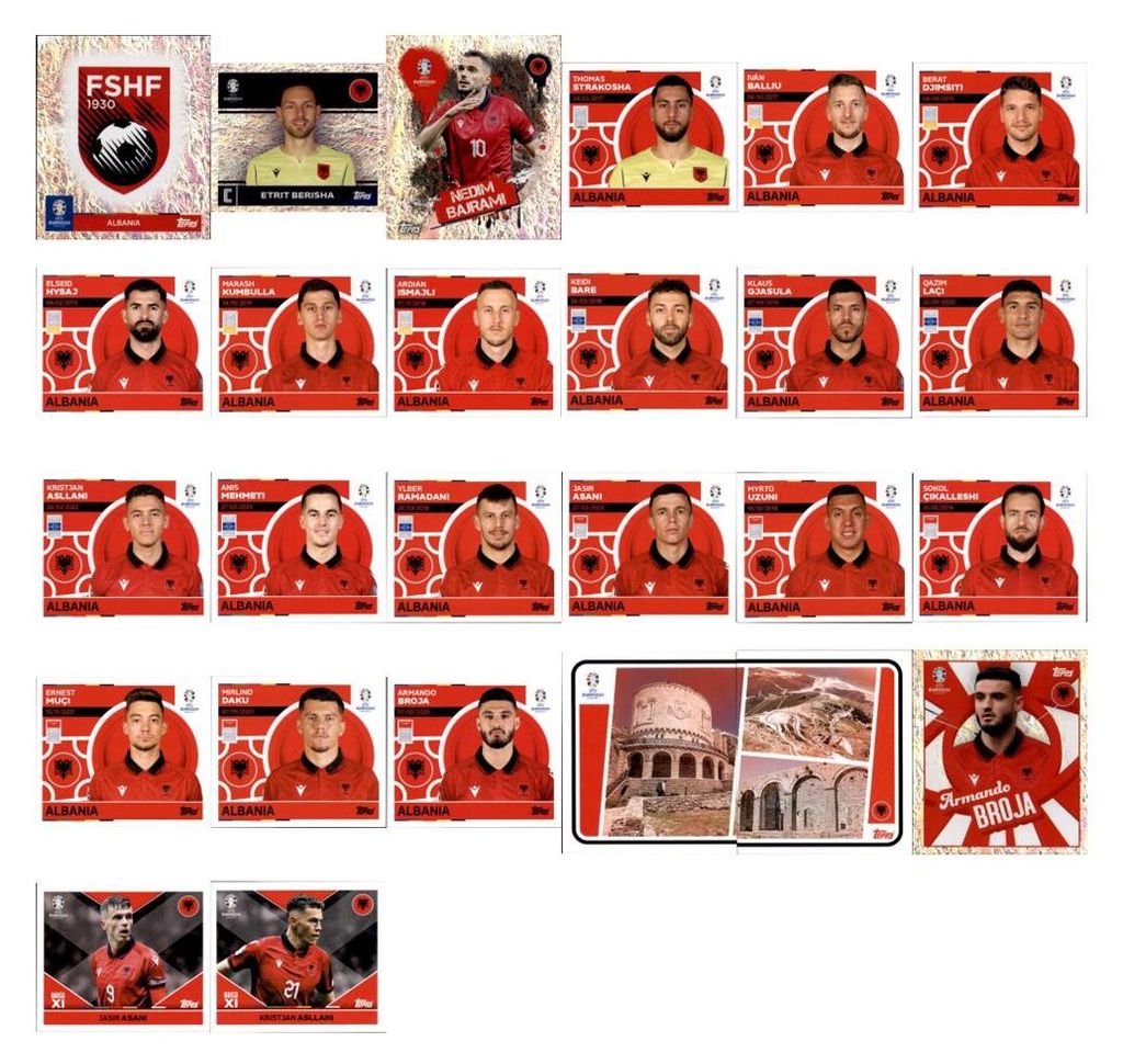 UEFA EURO 2024 Germany - Sammelsticker - Mannschaftspaket - Albanien