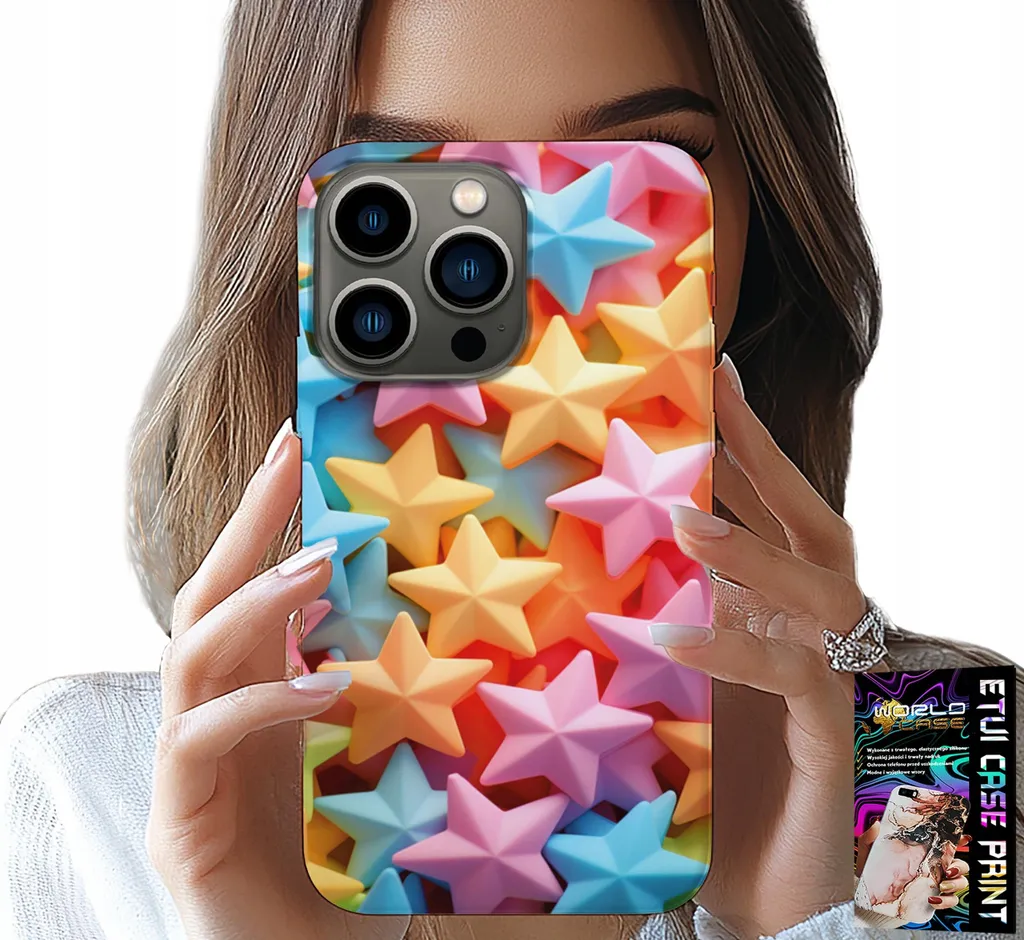 Custodia Per Iphone 14 Pro - Custodia Con Stelle Colorate + Pellicola